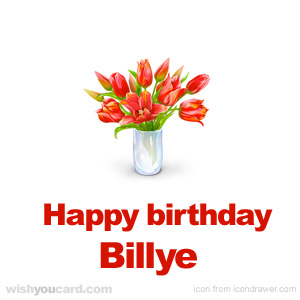 happy birthday Billye bouquet card