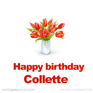 happy birthday Collette bouquet card