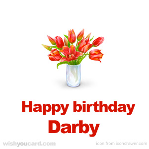 happy birthday Darby bouquet card