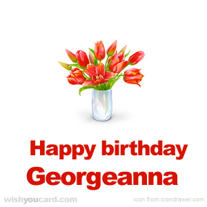 happy birthday Georgeanna bouquet card