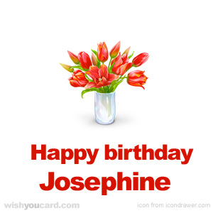happy birthday Josephine bouquet card