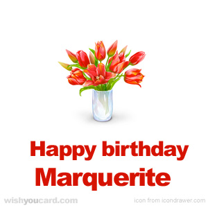 happy birthday Marquerite bouquet card