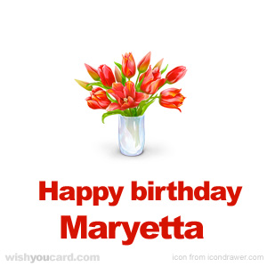 happy birthday Maryetta bouquet card