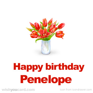 happy birthday Penelope bouquet card