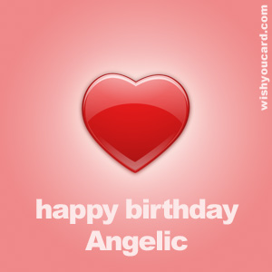 happy birthday Angelic heart card