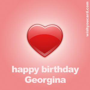 happy birthday Georgina heart card