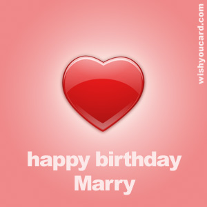 happy birthday Marry heart card