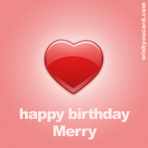 happy birthday Merry heart card