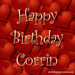 happy birthday Corrin hearts card