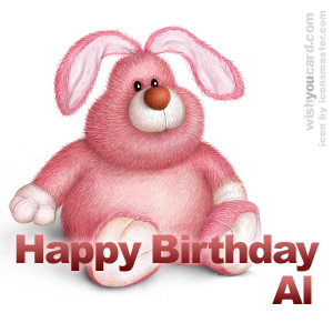 happy birthday Al rabbit card