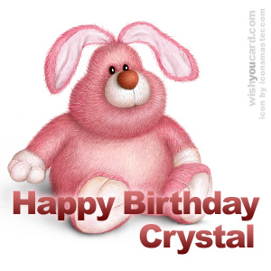 happy birthday Crystal rabbit card