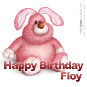 happy birthday Floy rabbit card