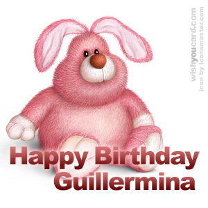 happy birthday Guillermina rabbit card