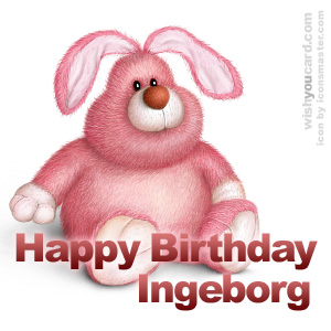 happy birthday Ingeborg rabbit card