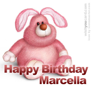 happy birthday Marcella rabbit card