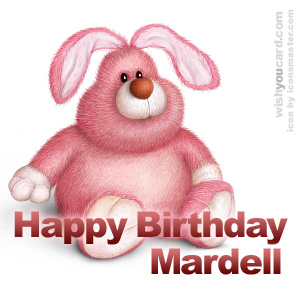happy birthday Mardell rabbit card