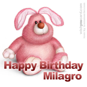 happy birthday Milagro rabbit card