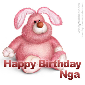 happy birthday Nga rabbit card