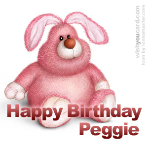 happy birthday Peggie rabbit card