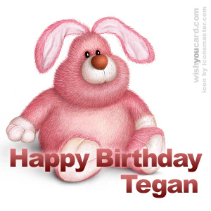 happy birthday Tegan rabbit card