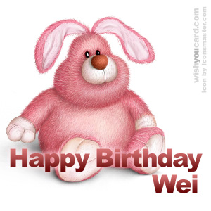 happy birthday Wei rabbit card