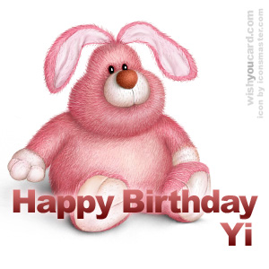 happy birthday Yi rabbit card