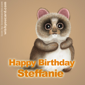 happy birthday Steffanie racoon card