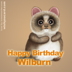 happy birthday Wilburn racoon card