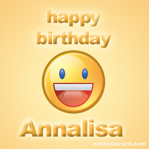 happy birthday Annalisa smile card