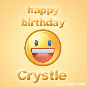 happy birthday Crystle smile card