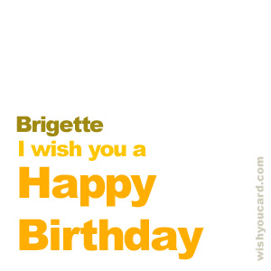happy birthday Brigette simple card
