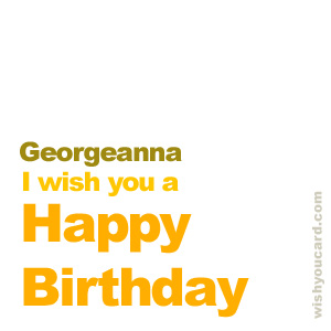 happy birthday Georgeanna simple card