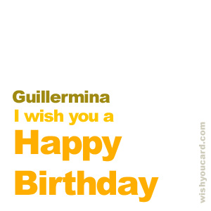 happy birthday Guillermina simple card