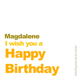 happy birthday Magdalene simple card