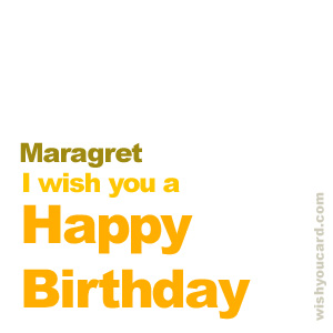 happy birthday Maragret simple card