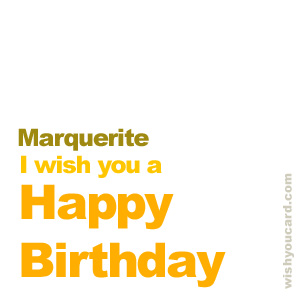 happy birthday Marquerite simple card
