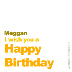 happy birthday Meggan simple card