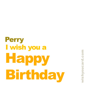 happy birthday Perry simple card