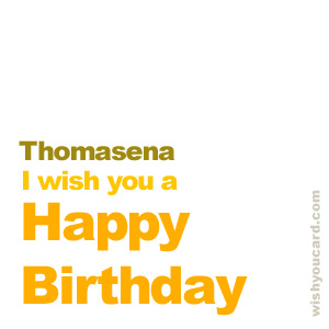 happy birthday Thomasena simple card