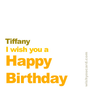 happy birthday Tiffany simple card