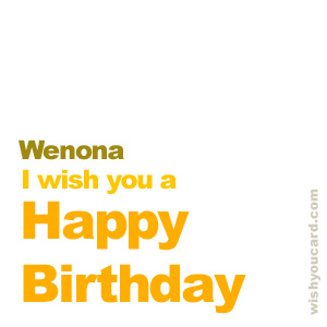 happy birthday Wenona simple card