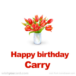 happy birthday Carry bouquet card