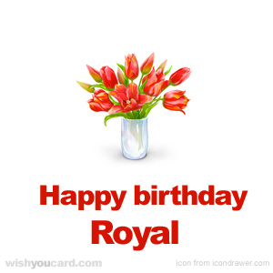 happy birthday Royal bouquet card