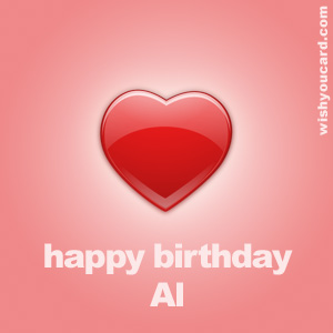 happy birthday Al heart card