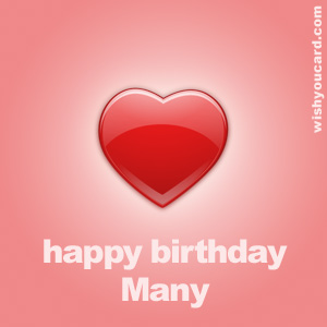 happy birthday Many heart card