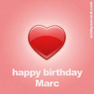 happy birthday Marc heart card