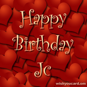 happy birthday Jc hearts card