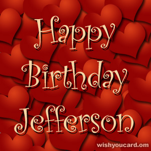 happy birthday Jefferson hearts card