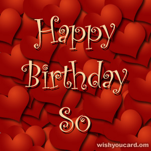 happy birthday So hearts card