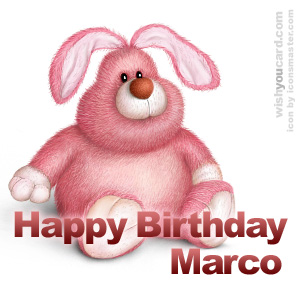 happy birthday Marco rabbit card